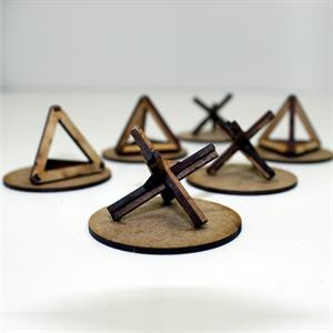 6 x 28mm Scale Tank Traps
