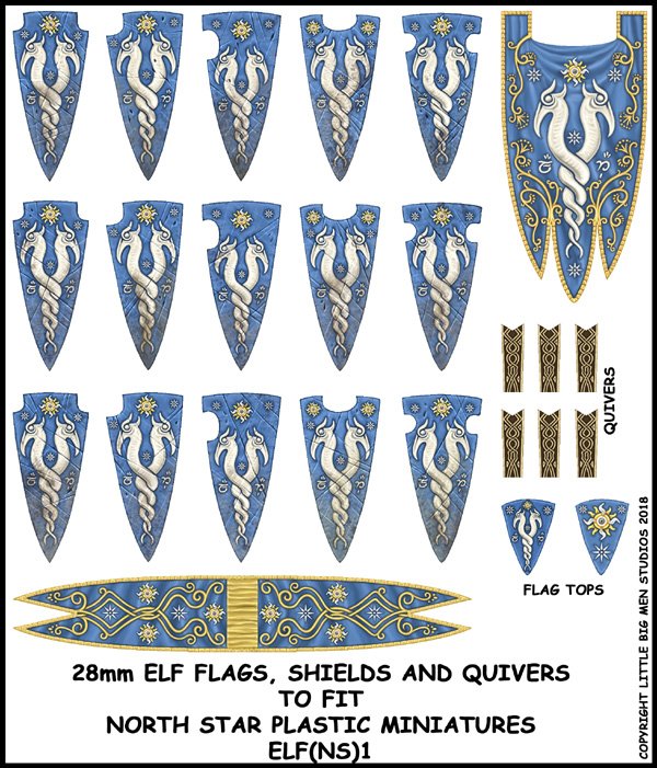 Elf Banner and Shields 1