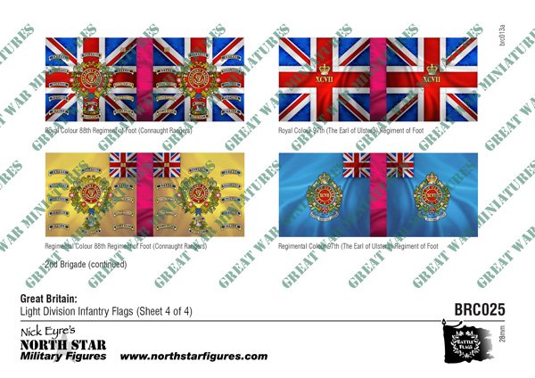 British Light Division Infantry Flags (Sheet 4 of 4)