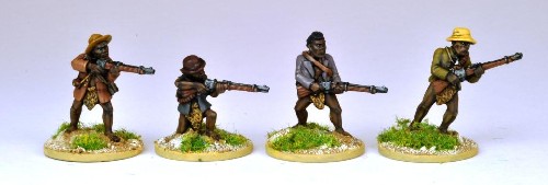 Matabele Rebels Firing Rifles