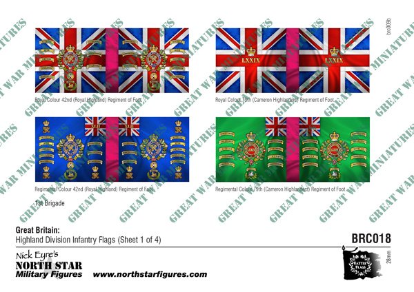 British Highland Division Infantry Flags (Sheet 1 of 4)