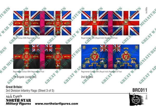 British 3rd Division Infantry Flags (Sheet 3 of 5)