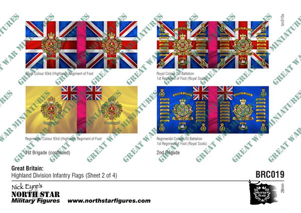 British Highland Division Infantry Flags (Sheet 2 of 4)