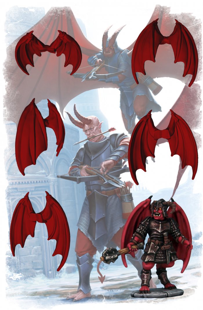 Frostgrave Demon Wings (x5)