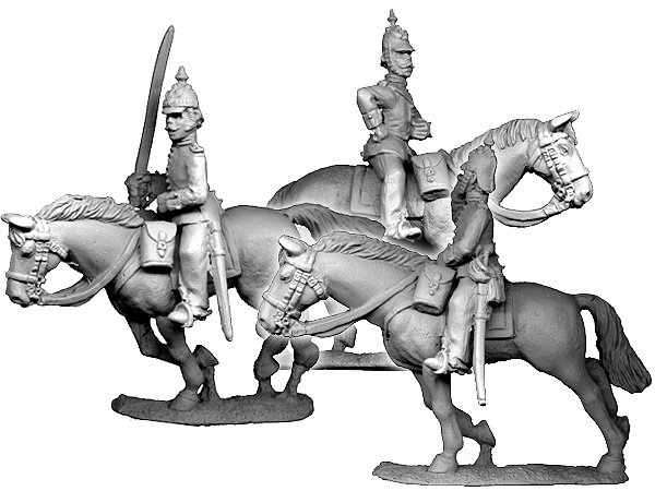Mounted Guard Officers in Pickelhaube