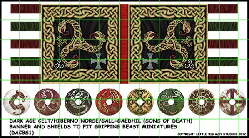 Dark Age Celt banner and shield