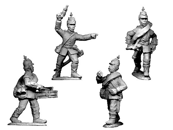 Prussian Skirmisher Command in Pickelhaube