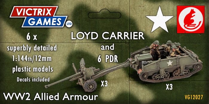 12mm British Loyd Carrier and 6pdr plus crews