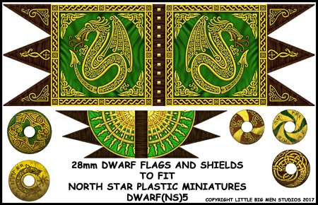 Dwarf Flag and Shields