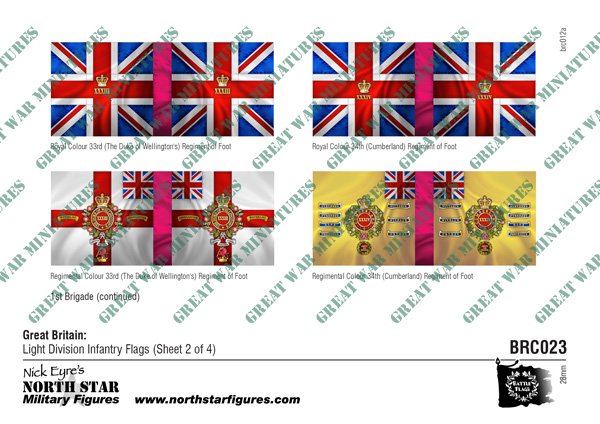 British Light Division Infantry Flags (Sheet 2 of 4)