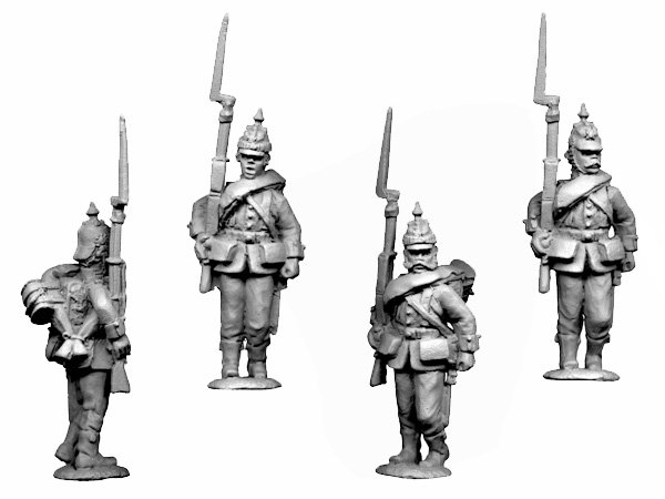 Guards Advancing in Pickelhaube