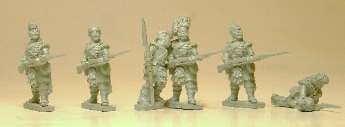 ‘Thin red streak’ characters. 93rd Sutherland Highlanders.