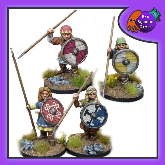 Shield Maidens (4) – Footsore Miniatures & Games Limited