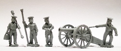 Russian 12pdr gun and four crew