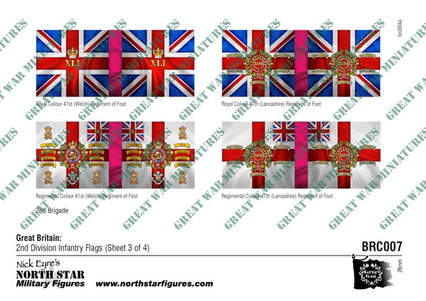 British 2nd Division Infantry Flags (Sheet 3 of 4)
