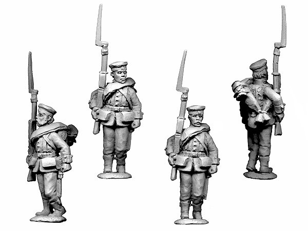 Guards Advancing in Feldmutze