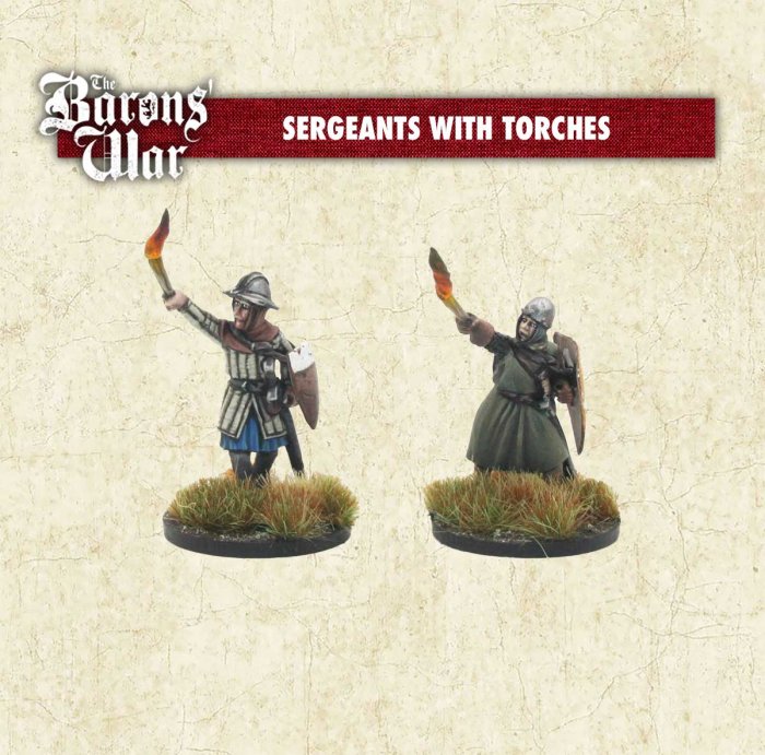 Sergeants with torches