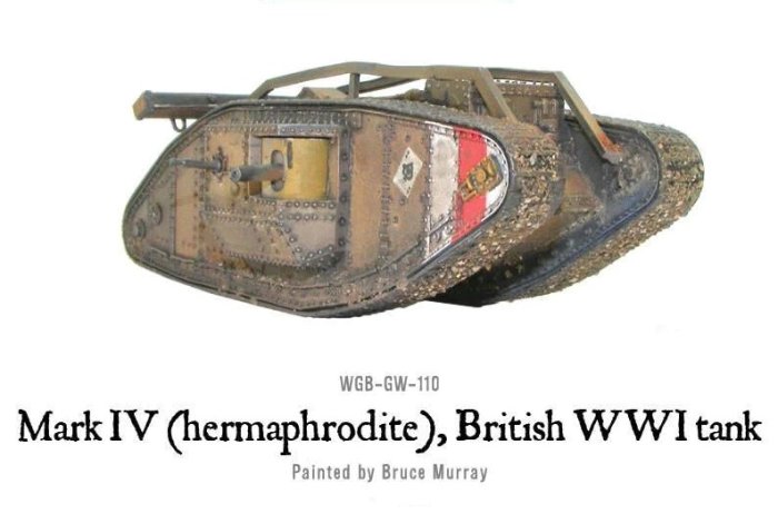 Mark IV (Hermaphrodite) British WWI Tank