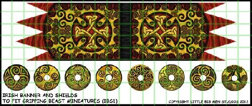Irish banner and shield sheet