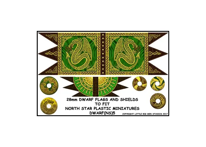 Dwarf Flag and Shields
