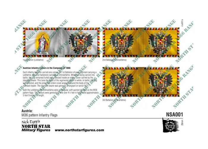 Austria: M36 pattern Infantry Flags