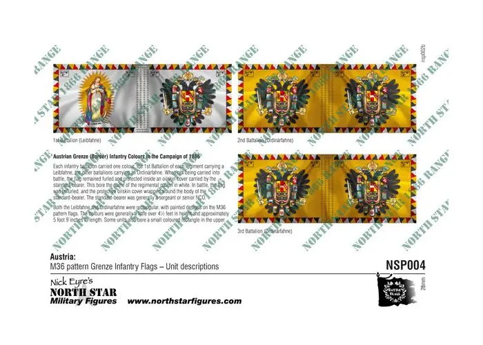 Austria: M36 Grenze pattern Infantry Flags