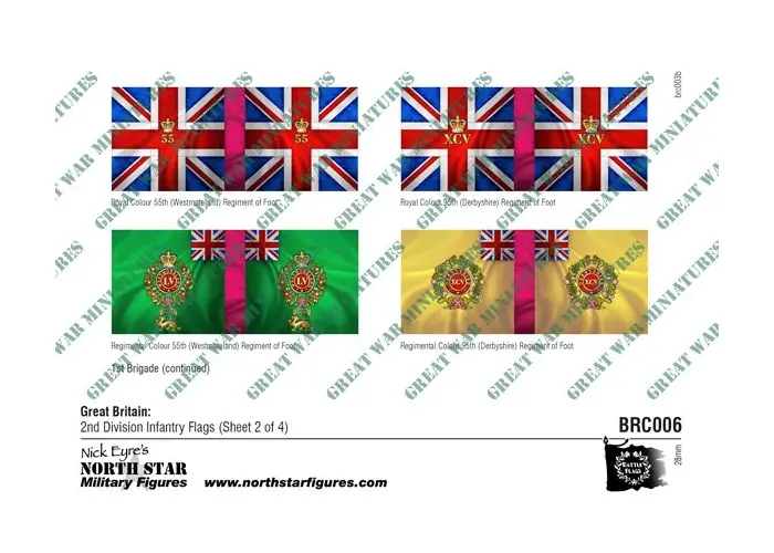 British 2nd Division Infantry Flags (Sheet 2 of 4)