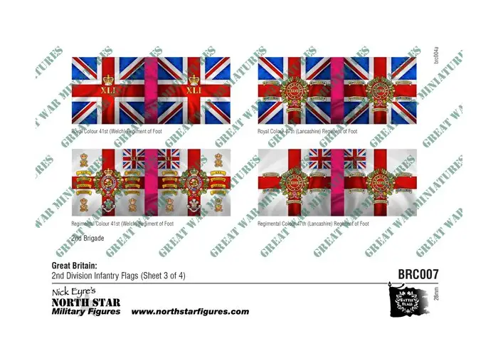 British 2nd Division Infantry Flags (Sheet 3 of 4)