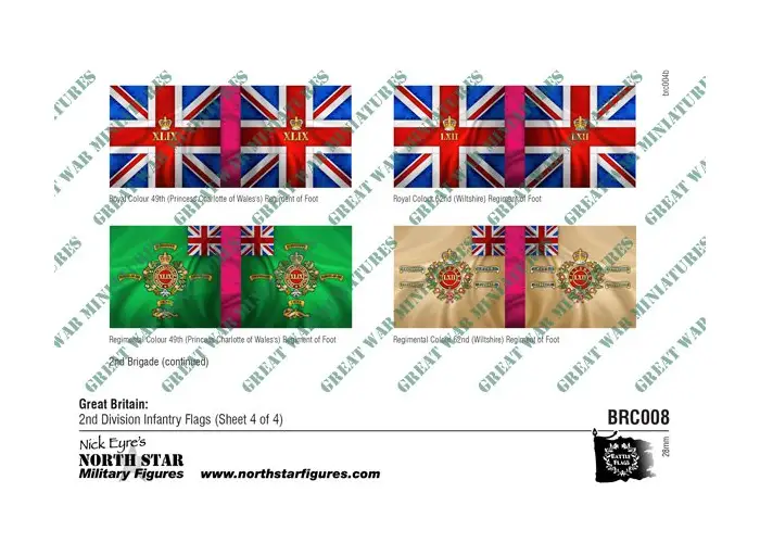 British 2nd Division Infantry Flags (Sheet 4 of 4)