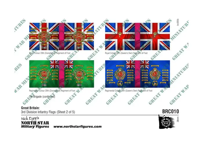 British 3rd Division Infantry Flags (Sheet 2 of 5)