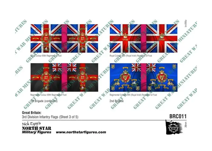 British 3rd Division Infantry Flags (Sheet 3 of 5)