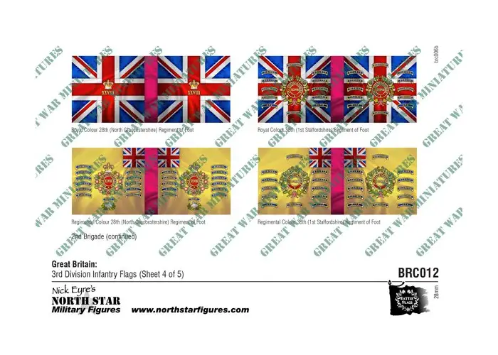 British 3rd Division Infantry Flags (Sheet 4 of 5