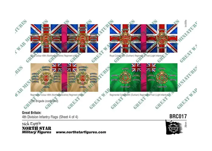 British 4th Division Infantry Flags (Sheet 4 of 4)