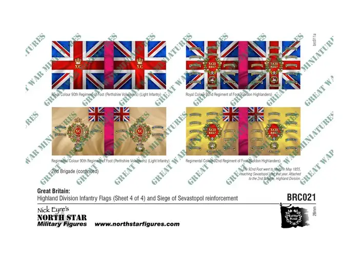 British Highland Division Infantry Flags (Sheet 4 of 4)