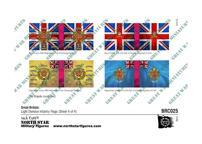 British Light Division Infantry Flags (Sheet 4 of 4)
