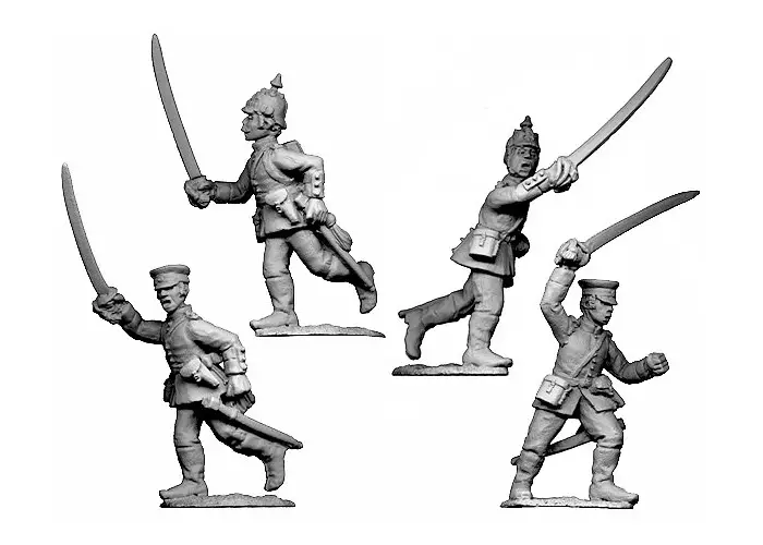 Prussian Officers Charging with Drawn Swords