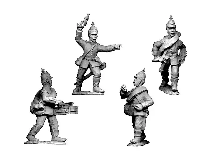 Prussian Skirmisher Command in Pickelhaube