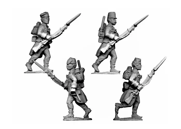 Hungarian Infantry Running, Full Kit.