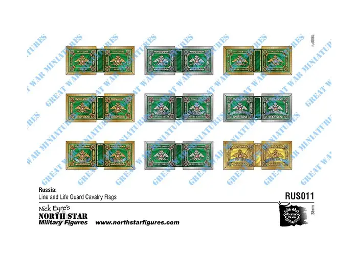Russia: Line & Life Guard Cavalry Flags