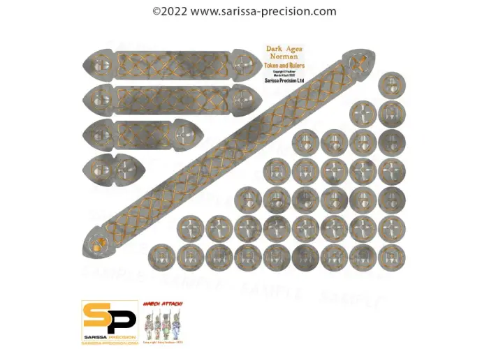 DARK AGES NORMAN TOKEN & RULER SET