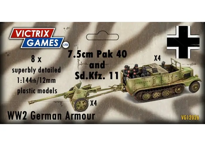 12mm German Pak 40 + Sd.Kfz.11