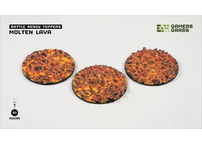 Molten Lava – Round 50mm (x3)