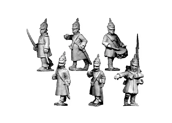 Russian Command in Helmets Advancing.