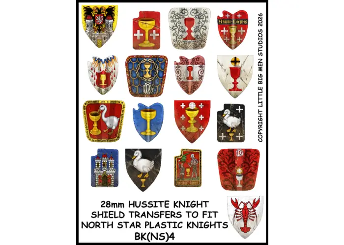 Hussite Knights Shield Transfers. (Preorder)
