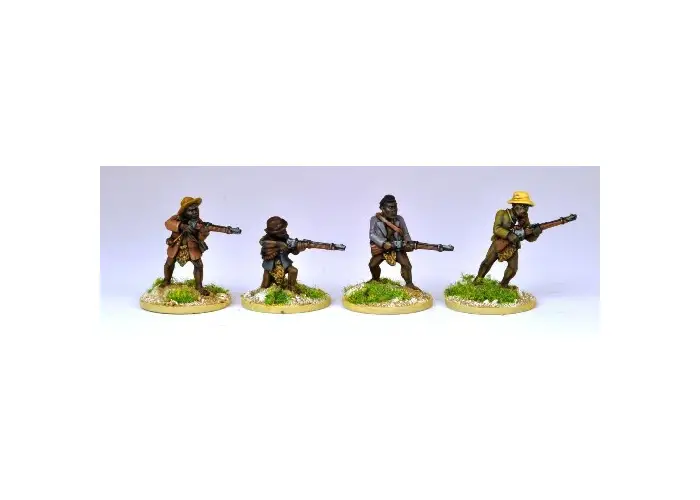 Matabele Rebels Firing Rifles