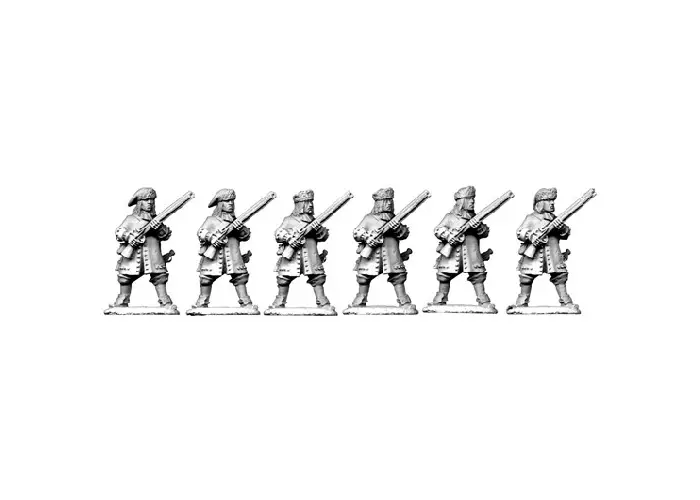 Dismounted Dragoons in Fur-Trimmed Cap at Ready