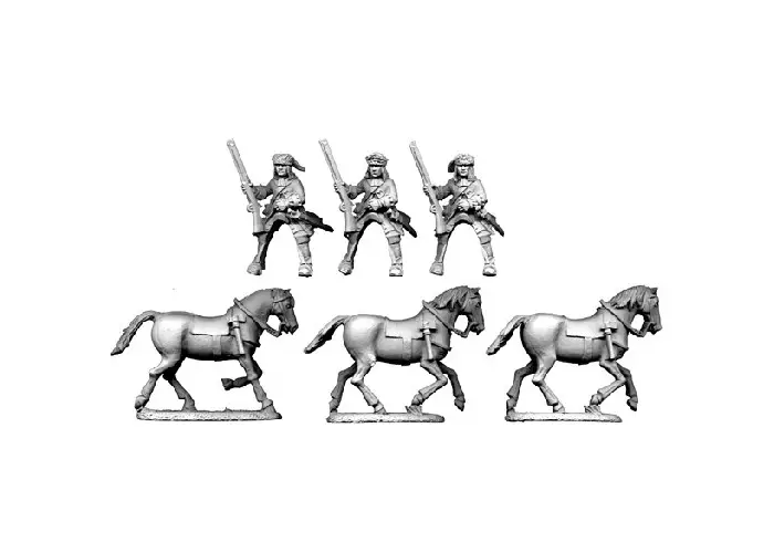 Mounted Dragoons in Fur-Trimmed Cap