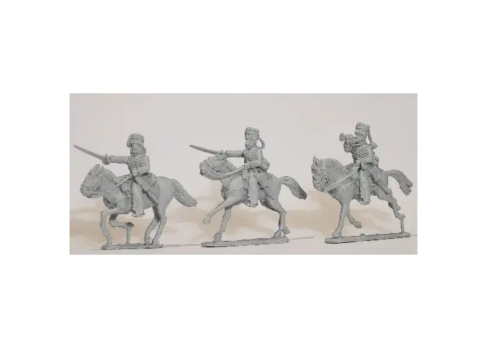 Hussar command (officer, bugler, trooper)